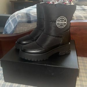 Coach Black Rya Nylon Boot Size 7.5 NEW